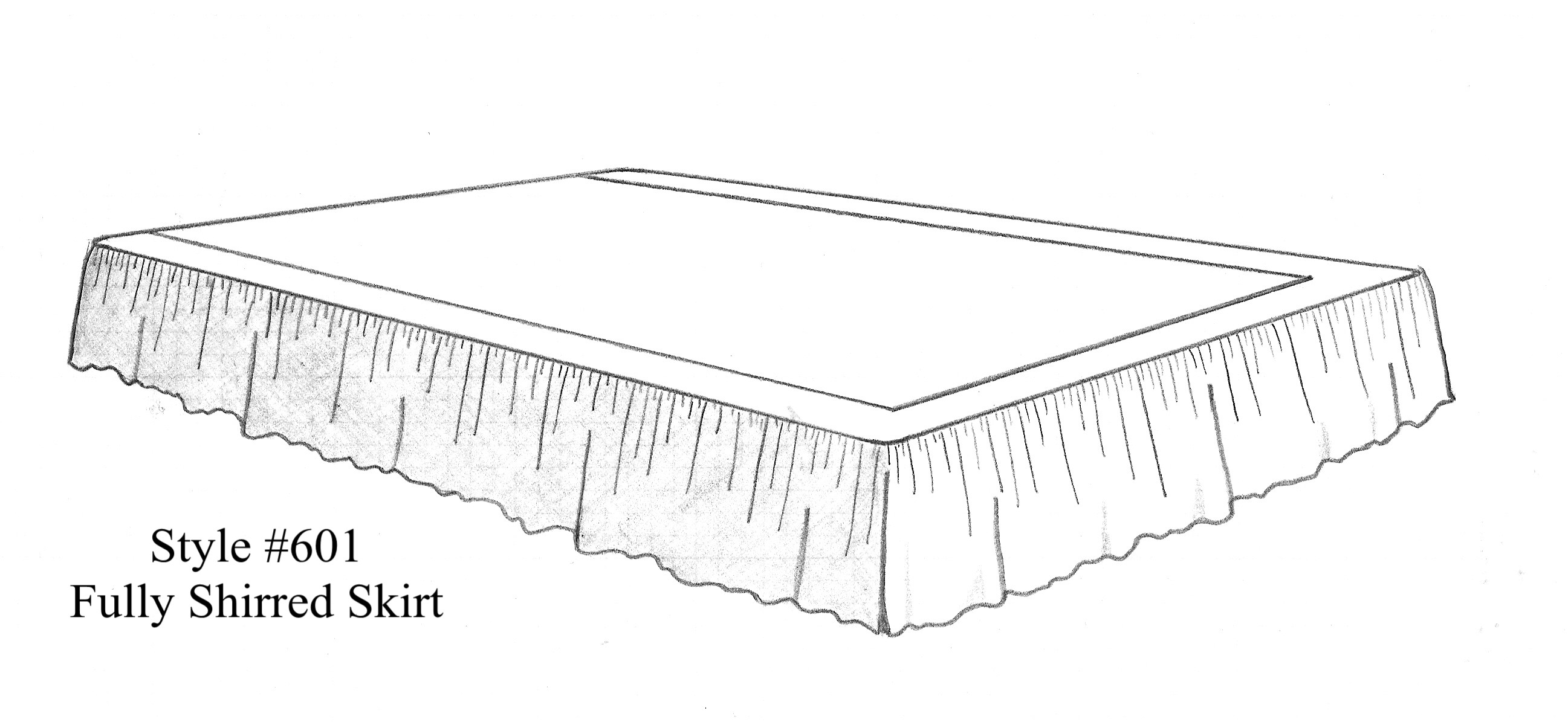 601 Fully Shirred Bed Skirt